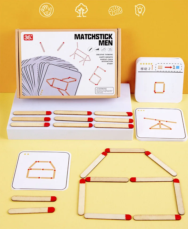 Matches Puzzles Game Wooden Toys